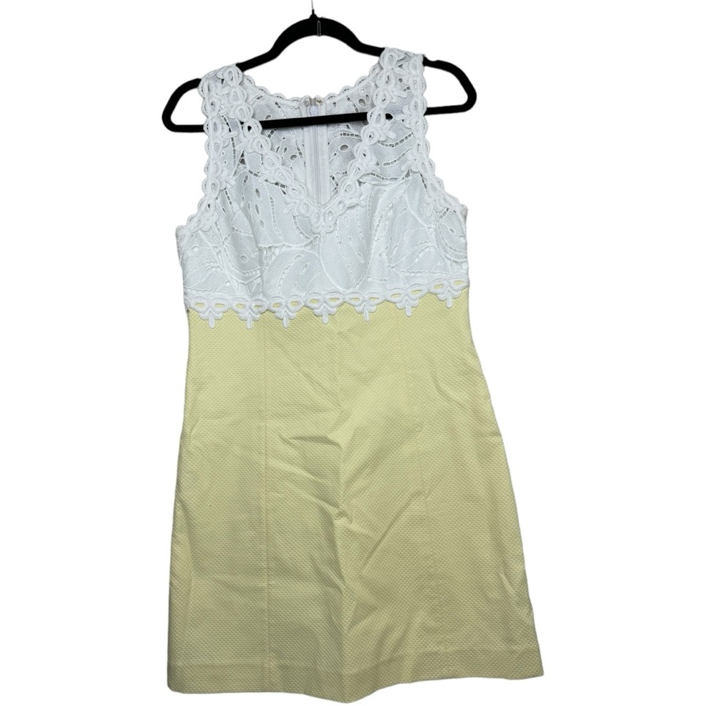 Lilly Pulitzer White and Yellow Lace Dress